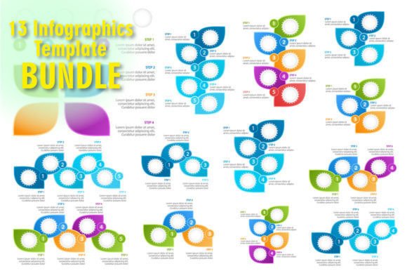 Colorful Infographic Chart Design Set for Small Business Branding