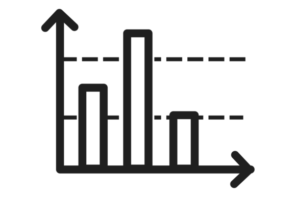 Column Chart Icon for Modern Branding and Infographics