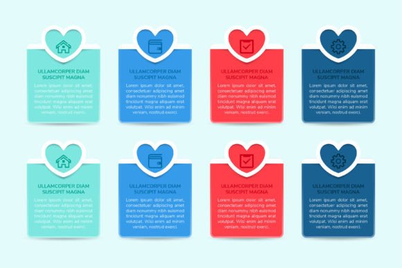 Love Infographic Rectangle Pastel - A Versatile Graphic Design Asset