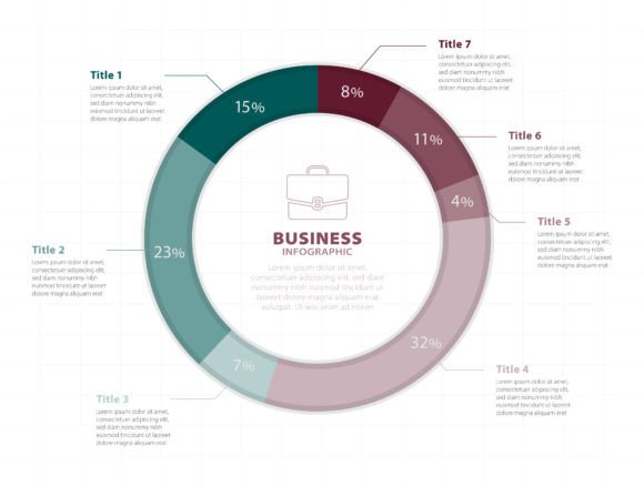 Percentage Business Infographic Template for Graphics and Infographics