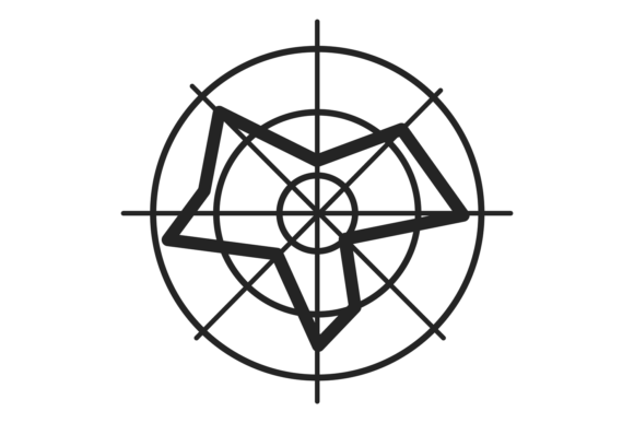 Radar Chart Icon for Modern Graphics and Infographics