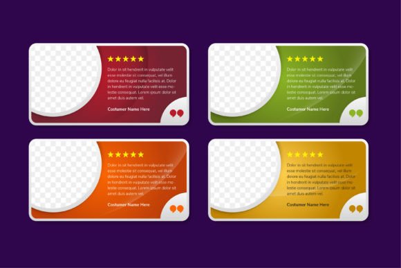 Rectangle Custumar Says Banner: A Graphic Design Asset for Infographics