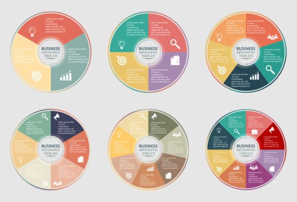 Set of Business Infographic Template Graphics